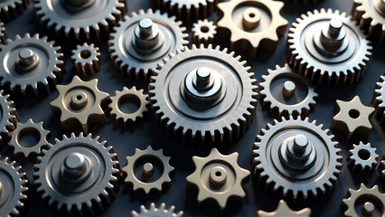 Interlocking Precision Gears Background