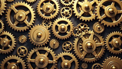 Steampunk Cogwheel Tapestry