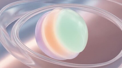 A Smooth Pastel Orb Encased in a Flowing Crystal Swirl
- Powered by Adobe