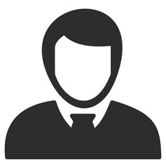 Geschäftsperson Icon – Symbol eines männlichen Avatars mit Krawatte