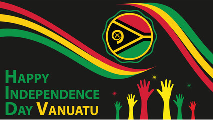 Vanuatu Independence Day national holiday banner design illustration.