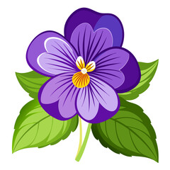 violet on white-background