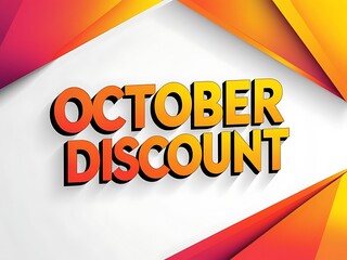 October discount promotion graphic design.