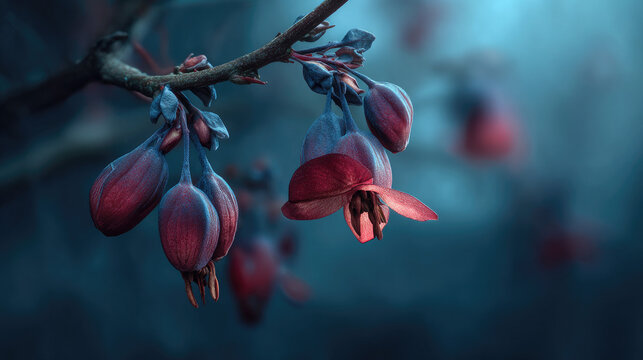 BioLuminescent Bloom in Neo-Kyoto - Powered by Adobe