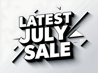 Stylish text graphic for a july sale.