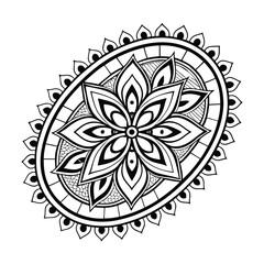 Black Medallion Design