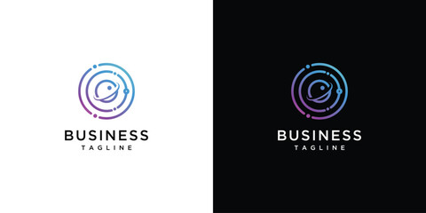 Orbit logo design inspiration logo. Orbit vector logo made with lines