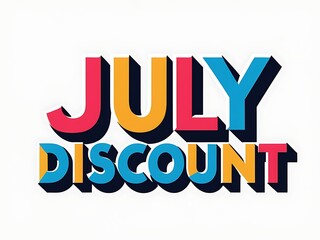 Colorful July Discount Promotion.