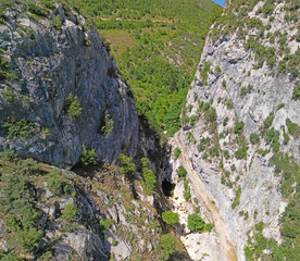 A view from Ulukaya Canyon and Waterfall in Ulus, Bartin, Turkey