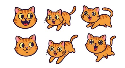 Fototapeta premium Ginger Cat Expressions
