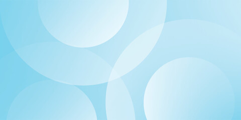 Minimalist banner background, pastel colorful, Light Blue gradations. Circle effect style geometric, abstract background. Vector Illustration