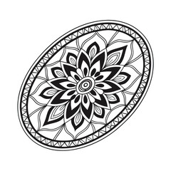 Black Medallion Design