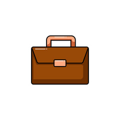 Business Briefcase vector Illustration of Office Bag for Professionals