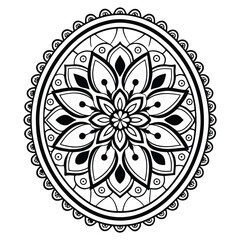 Black Medallion Design