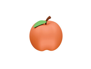 Aaprikose icon 3d illustration render