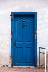 Old and beautiful Aegean ornate door