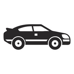 black car isolated on white