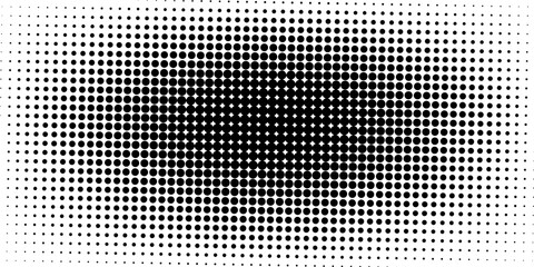 Dotted halftone gradient texture. Vanishing polka dot background. Repeating dots gradation pattern background. Black fading comic pop art overlay backdrop. Raster effect wallpaper. Vector halftone