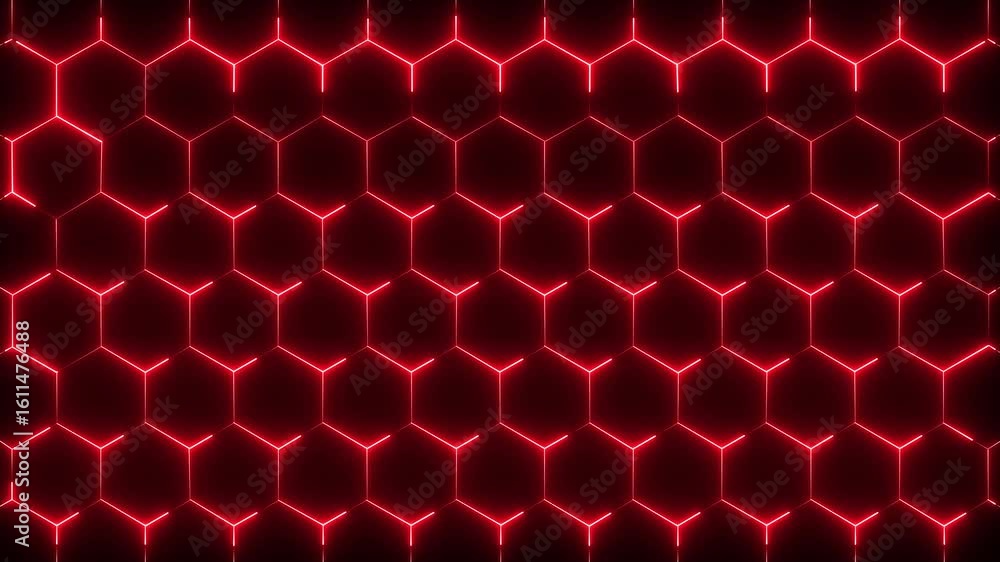 Poster intricate hexagonal pattern with digital glow for technology backgrounds and designs abstract hexago