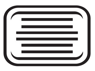 Music album icon with elegant line drawing