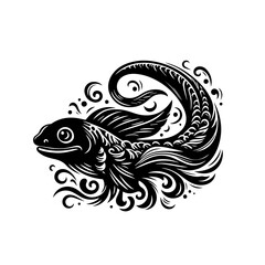 black and white fish