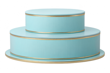 Elegant two tier cake isolated on transparent background