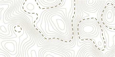 Ocean topographic line map with curvy wave isolines vector illustration. Sea depth topographic landscape surface for nautical radar readings. Cartography texture abstract banner of relief ocean floor.