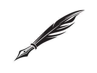 Elegant calligraphy pen with vector precision lines