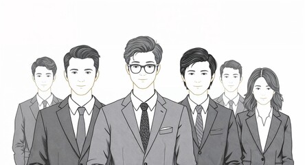 Financial services roles like banker accountant auditor insurance agent and financial planner on plain white background