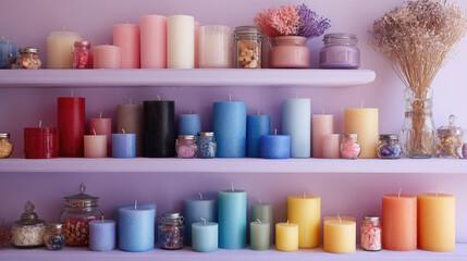 Chromatic Echoes A Neo-Victorian Candle Collection