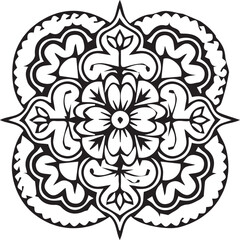 Beautiful flower art and mandala vector design