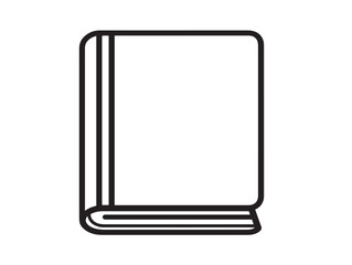 Fototapeta premium Closed book icon with clean outline design