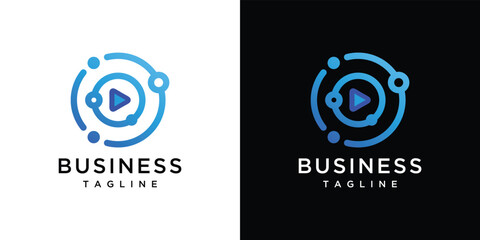 Orbit logo design inspiration logo. Orbit vector logo made with lines