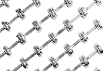 Chrome Dumbbells Fitness Pattern Strength Training Weights
