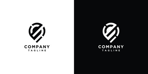 Pin location design logo concept. vector locai logo template.