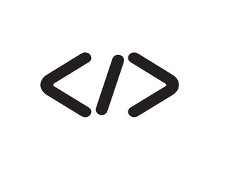 Obraz premium Coding brackets icon in clean vector design