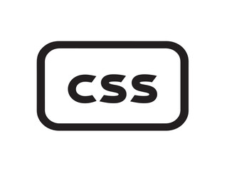 Stylish CSS icon in modern minimal vector design