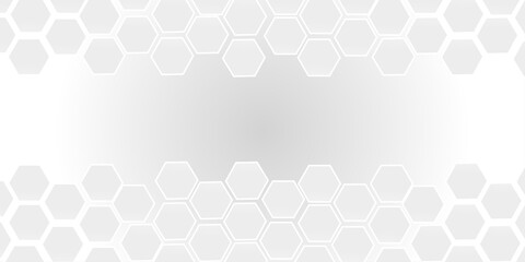 Futuristic white hexagon grid pattern with subtle 3D depth and gradient shading, ideal for tech backgrounds, medical designs, or modern digital interface templates. Clean, minimal, and geometric.