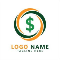 Dollar money logo design template