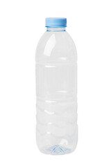 High resolution photo of pet plastic drinking water for mockup
