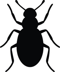 Silhouette cockroach insect black isolated design graphic vector illustrator