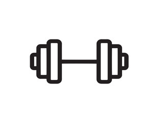 Stylish vector icon of dumbbell workout gear