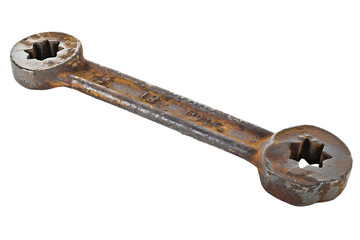 Rusty old wrench double ended star shaped tool