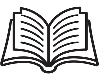 Elegant vector eBook symbol with modern line design