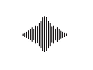 Clean digital equalizer icon in elegant flat style