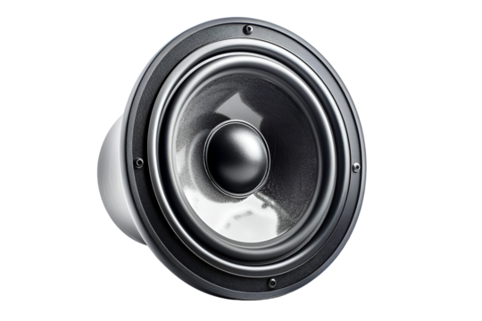 High-end audio speaker black and silver design