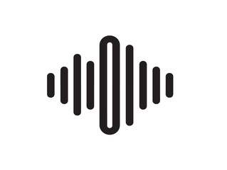 Obraz premium Equalizer sound wave graphic in minimal vector art