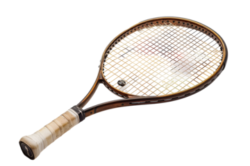 Vintage Tennis Racket Worn and Weathered