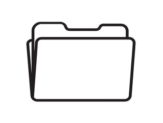 Simple open directory folder in outline design