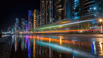 Obraz premium Neon Metropolis Echoes of Tomorrow (2)